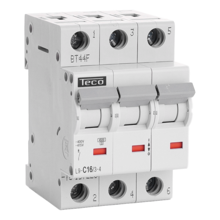 DISJONCTEUR TECO TRI 3 POLES 16A COURBE C 4.5KA