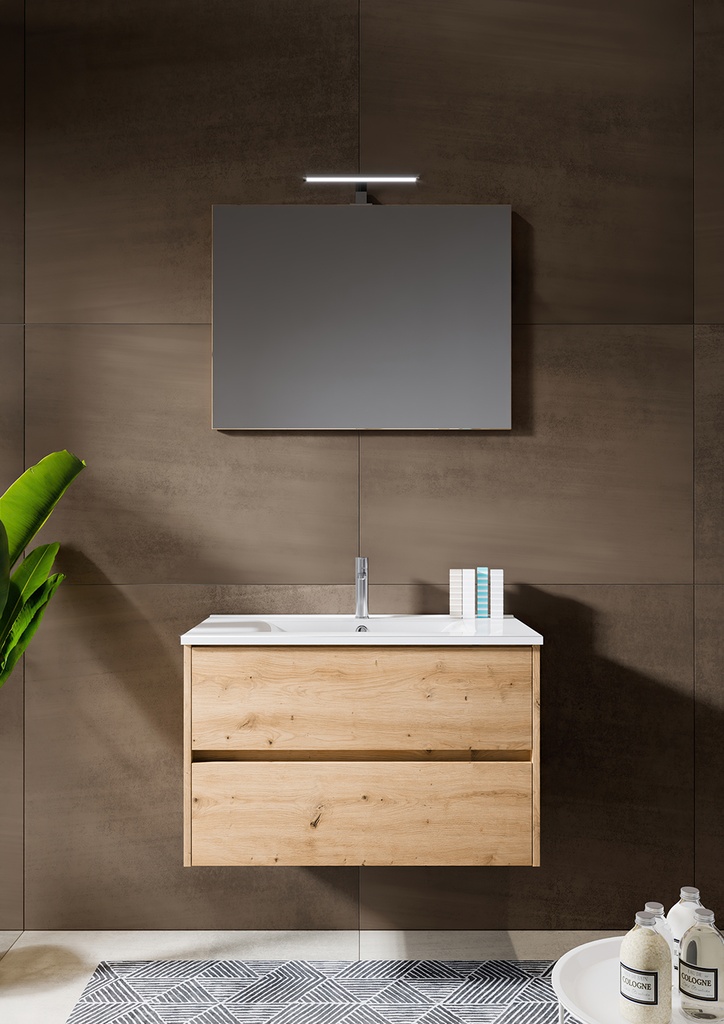 SOUS MEUBLE NEW ICE 2 TIROIRS CHENE 100CM