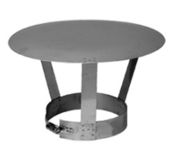 CHAPEAU INOX STANDARD SIMPLE PAROI 150