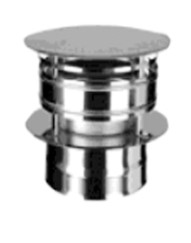 CHAPEAU ANTI-PLUIE INOX SIMPLE PAROI 100