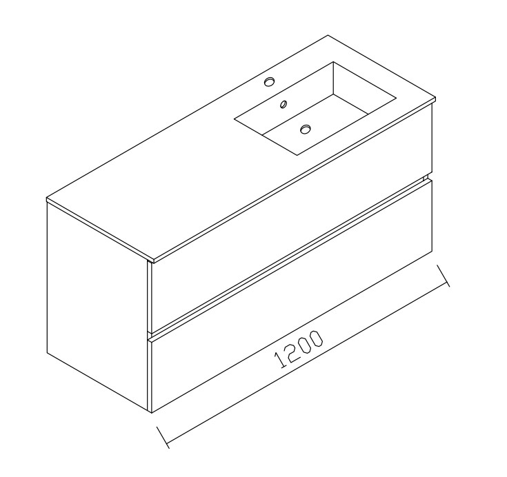 ENSEMBLE ALKE SQUARE SPACE LINE 120cm VASQUE PORCELAINE DROITE ET MIROIR AVEC AUVENT LED CHENE HALIFAX
