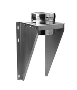 SUPPORT MURAL DE DEPART INOX DOUBLE PAROI 150mm