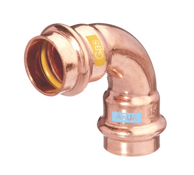 COUDE A SERTIR V-PRESS AQUAGAS FF 90° 54mm