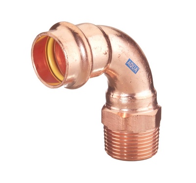 COUDE A SERTIR V-PRESS AQUAGAS 4/4M X 28mm