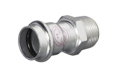 RACCORD A SERTIR V-PRESS ELECTROZINGUE 5/4M X 35mm