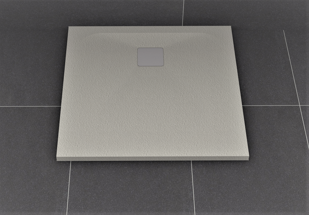 TUB DE DOUCHE ANTI DERAPANT IDEAL STANDARD ULTRA FLAT S 120 X 120 CONCRETE GREY