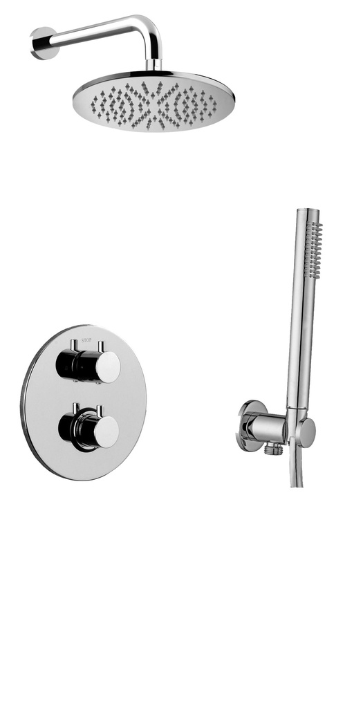 SET DE DOUCHE ENCASTRE PAFFONI LIGHT CHROME ROND