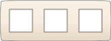 PLAQUE NIKO CREME TRIPLE HORIZONTALE 100-767