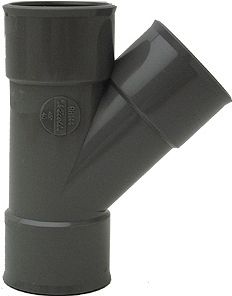 TE PVC A COLLER 45° FF 90MM