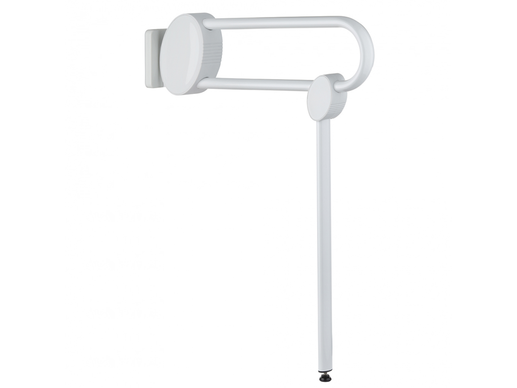 BARRE DE RELEVEMENT RABATTABLE AVEC BEQUILLE ALUMINIUM BLANC