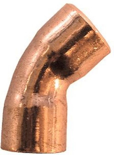 [12028CU] COUDE CUIVRE A SOUDER FF 45° 28.