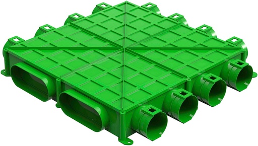 [0000-4565] CAISSON DE DISTRIBUTION CONDUITS FLEXIBLE SOL 12X63 POUR 2XCONDUIT OVAL DUCOFLEX 00004565