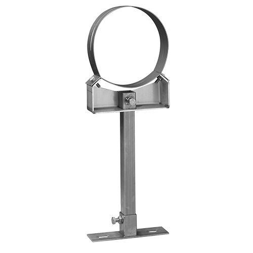 [X030080] BRIDE MURALE REGLABLE DE 120 A 360mm INOX DOUBLE PAROI 80mm