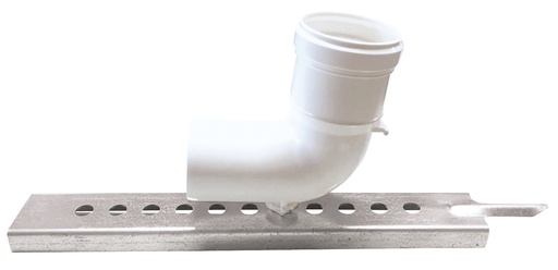 [EXPL54A06] COUDE SUPPORT AVEC RAIL POUR FLEXIBLE PP 60mm EXPO INOX
