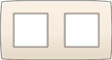 [100-768] PLAQUE NIKO CREME DOUBLE HORIZONTALE 100-768