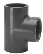 [13063PVCNICOLL] TE PVC PRESSION 90° FF 63MM