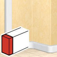 [010708] EMBOUT GAUCHE OU DROIT - POUR GOULOTTE DLP DESIGN SECTION 65 X 220 MM (2 OU 3 COMPARTIMENTS) - BLANC